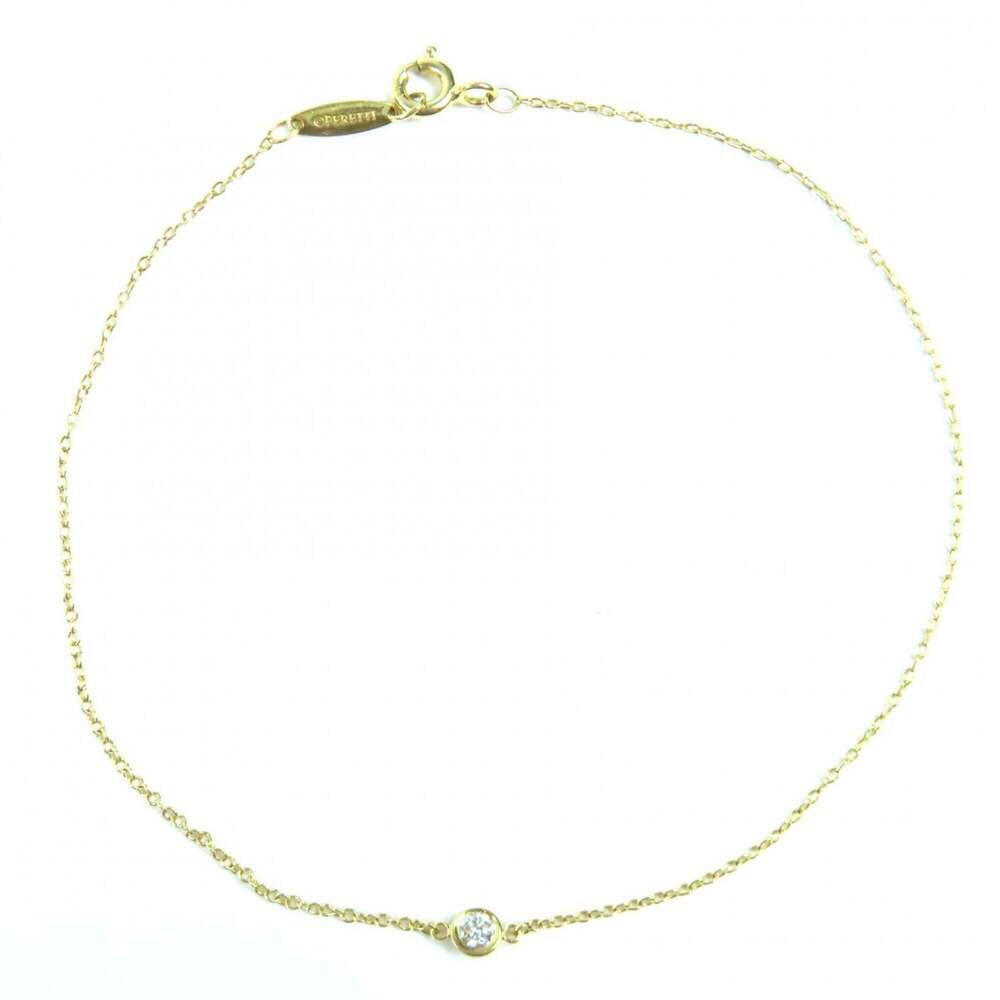 TIFFANY Authentic Gold Diamond Charm Bracelet